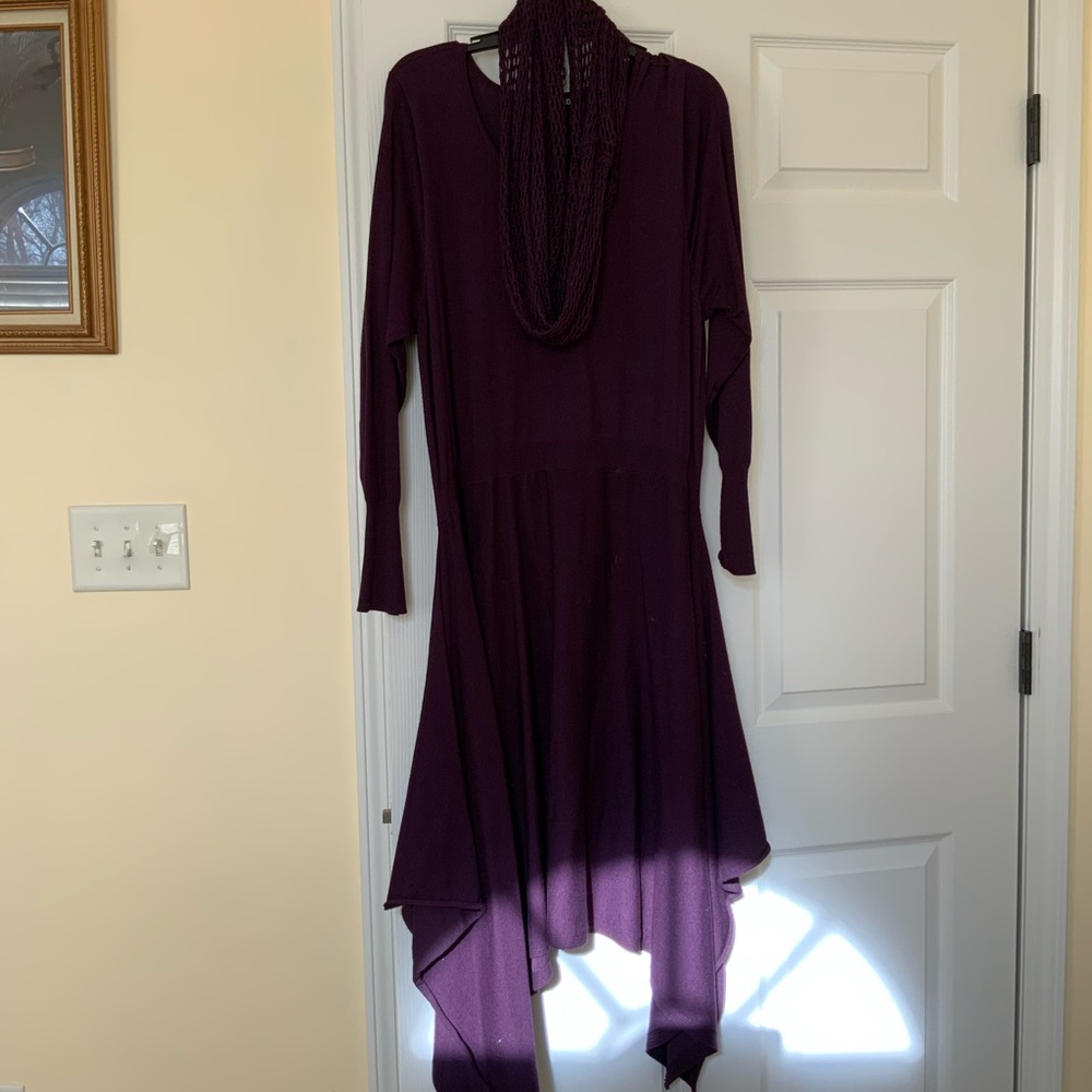 Nina Leonard Woman Handkerchief Dress